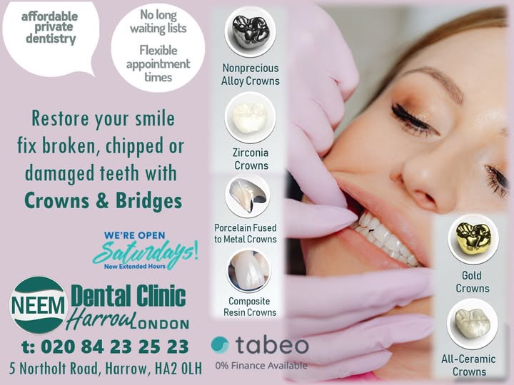 Restore your smile - fix broken, chipped or damaged teeth with Crowns & Bridges